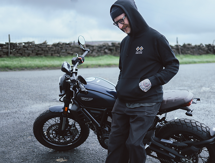 Motorcycle riding ruched hoodies