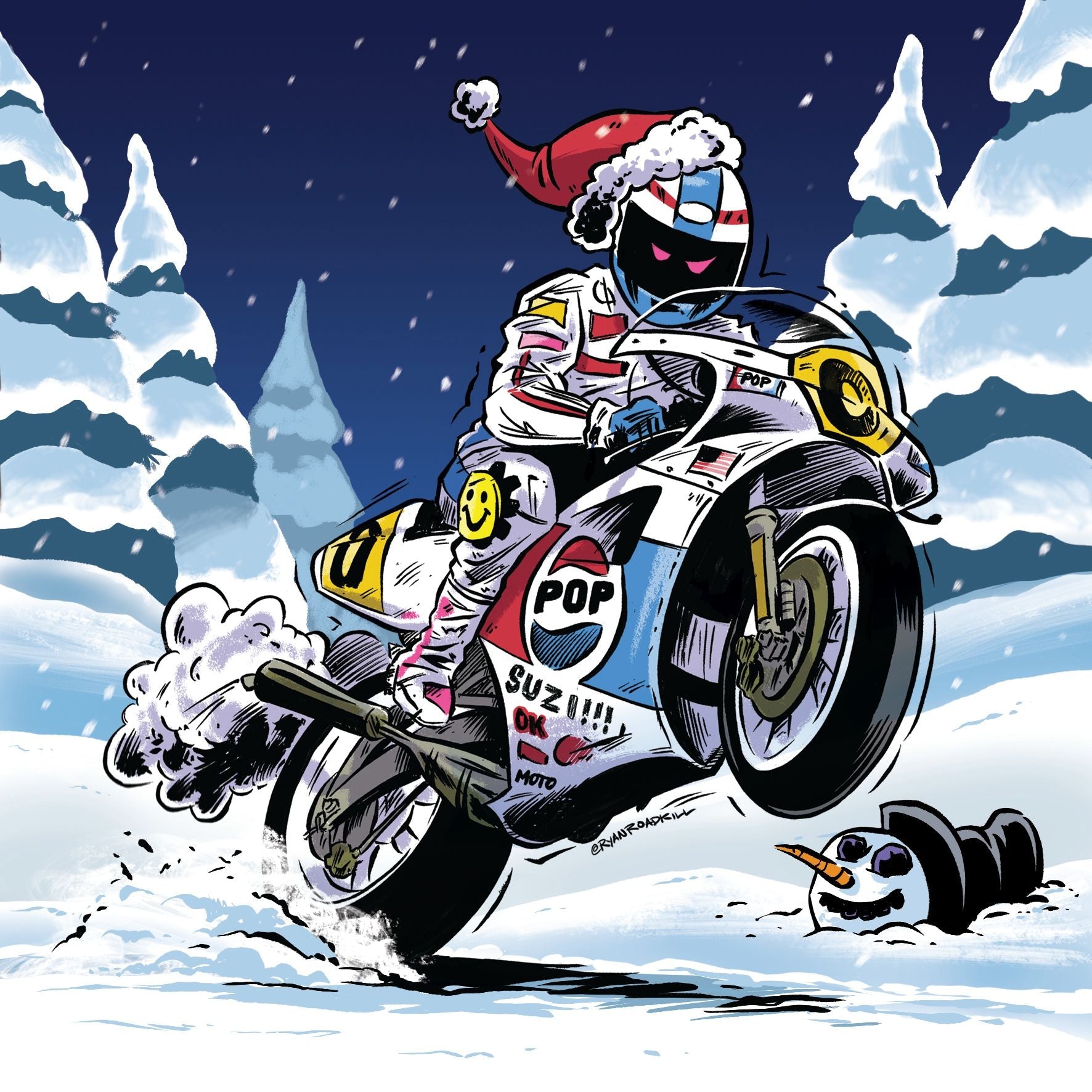 Christmas Rider Motorcycle Christmas Cards โ Two Wheels for Life