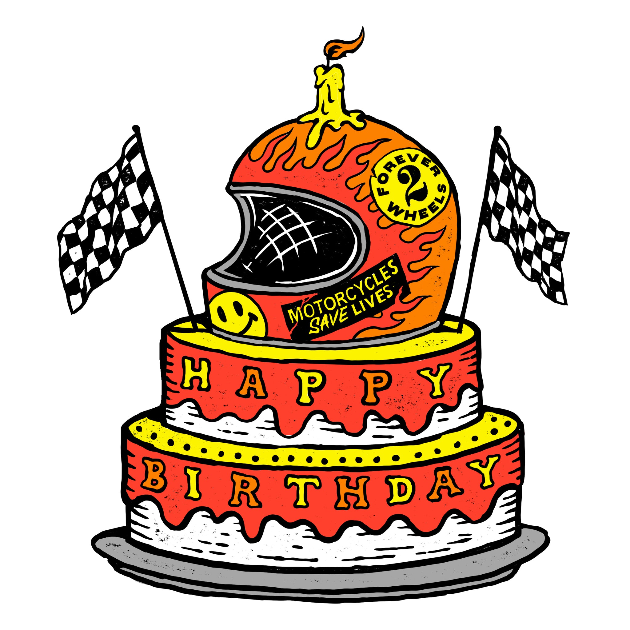 bike helmet birthday cake Motorcycle helmet birthday card – Two Wheels for Life