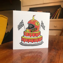 Motorcycle helmet birthday card