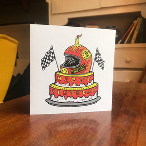 bike helmet birthday cake Motorcycle helmet birthday card – Two Wheels for Life